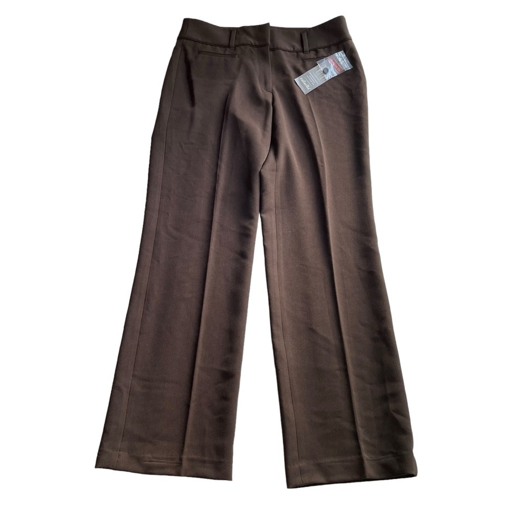 Rafaella Trouser Dress Pant Brown Size 8 NWT straight 31L mid rise Modern Fit